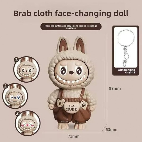 LABUBU FACE CHANGING KEYCHAIN